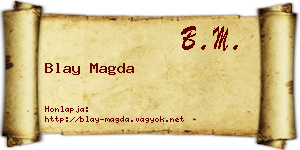 Blay Magda névjegykártya